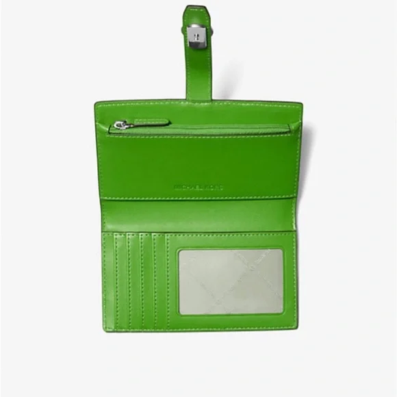 Michael Kors GREENWICH Medium Bifold Wallet Jungle Green - Picture 10 of 11